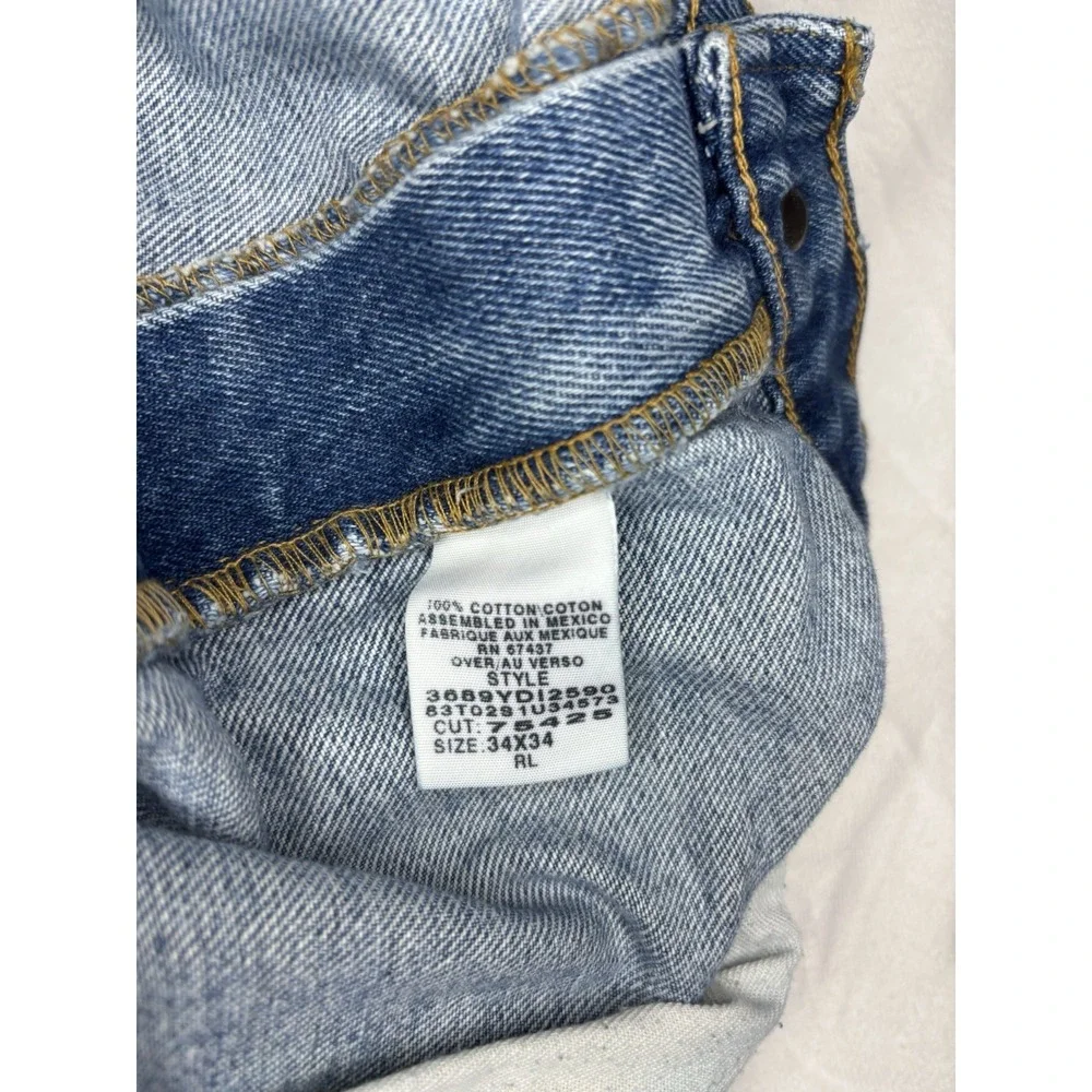 Polo Jeans Company Ralph Lauren Men's 34x34 Vintage Denim Blue Jeans Baggy READ!